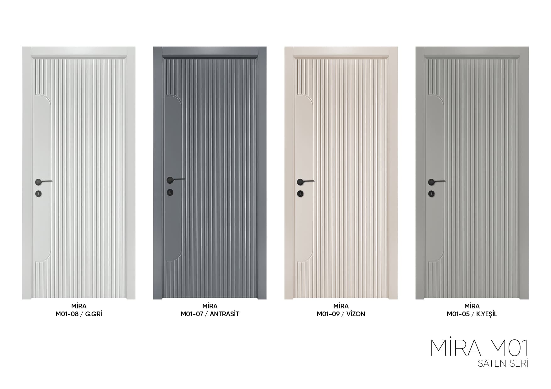 MİRA M01 renk ve model seçenekleri — İzmir iç kapı