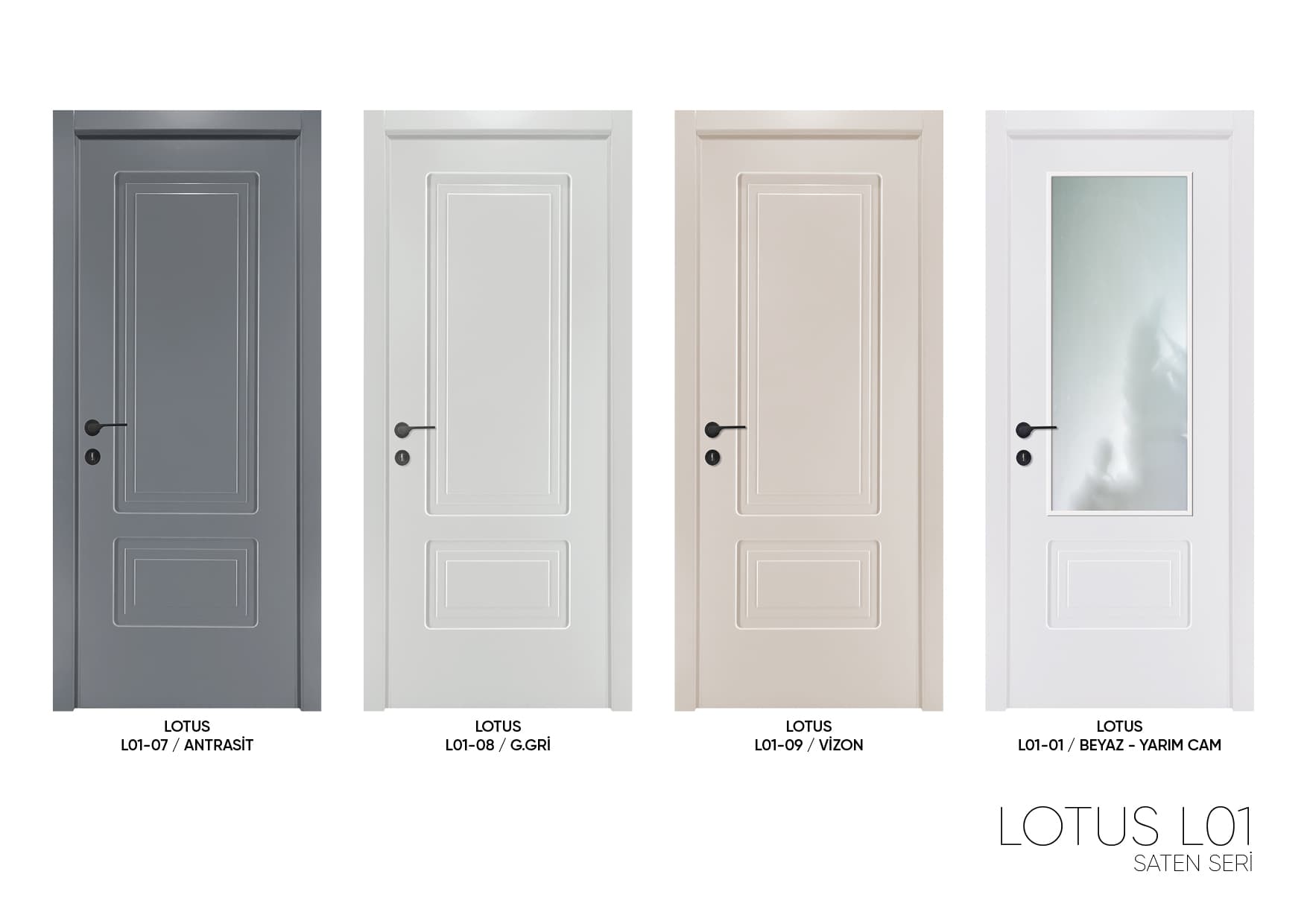 LOTUS L01 renk ve model seçenekleri — İzmir iç kapı