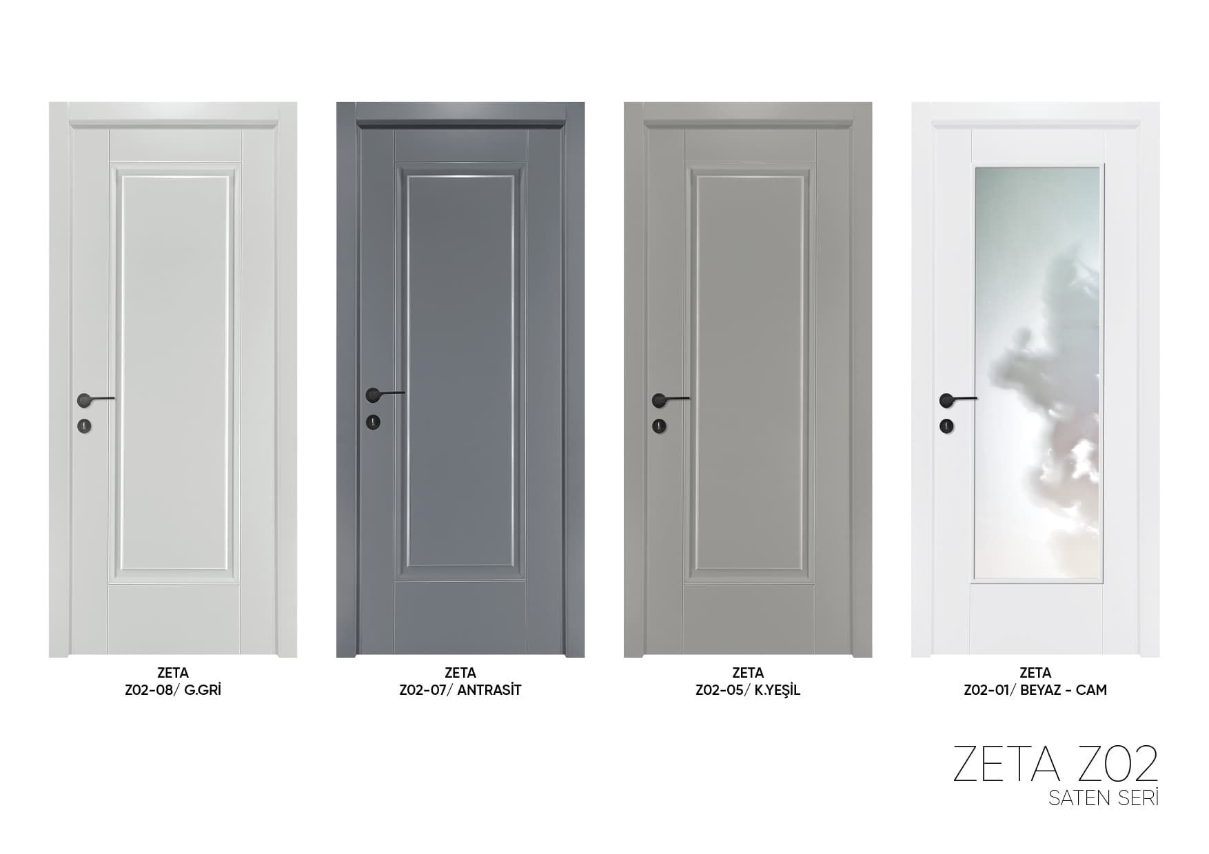 ZETA Z02 renk ve model seçenekleri — İzmir iç kapı