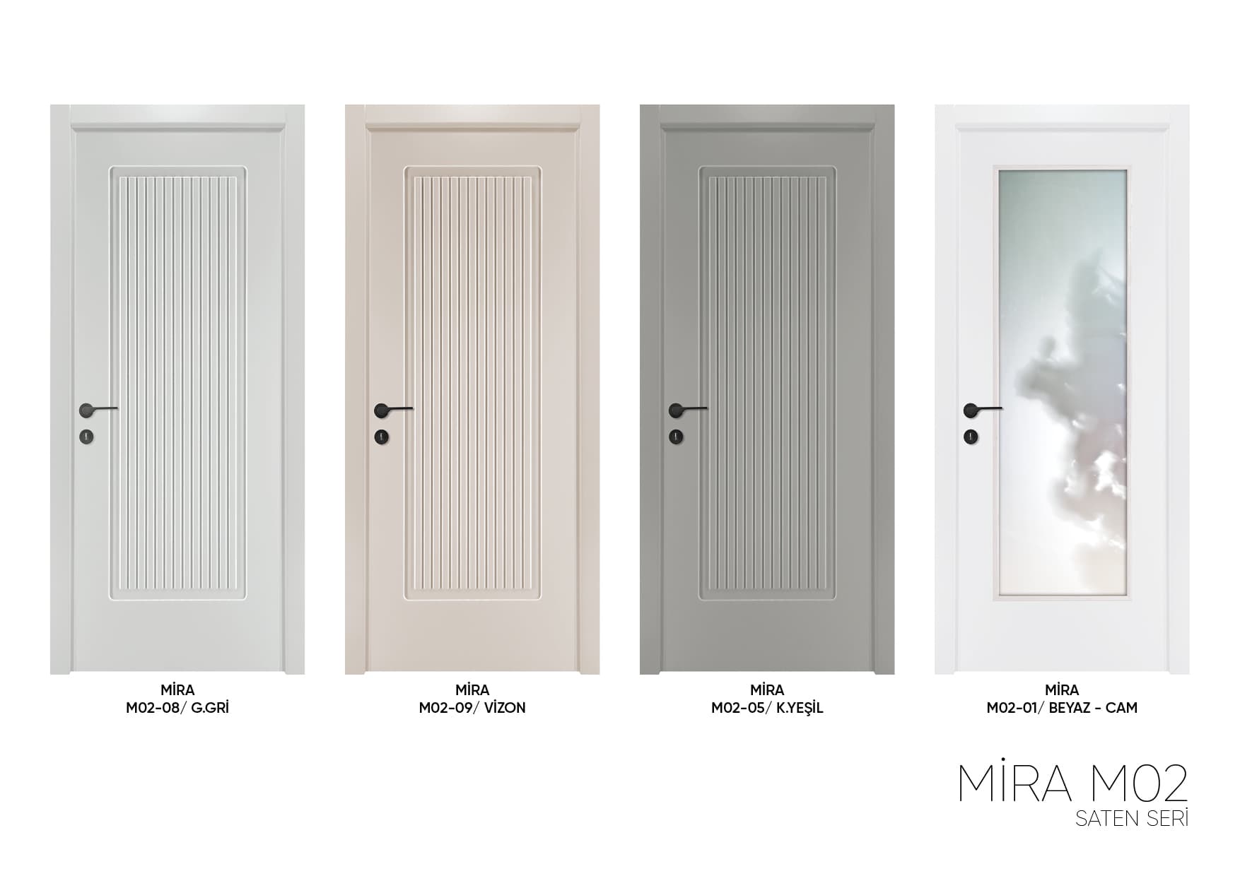 MİRA M02 renk ve model seçenekleri — İzmir iç kapı