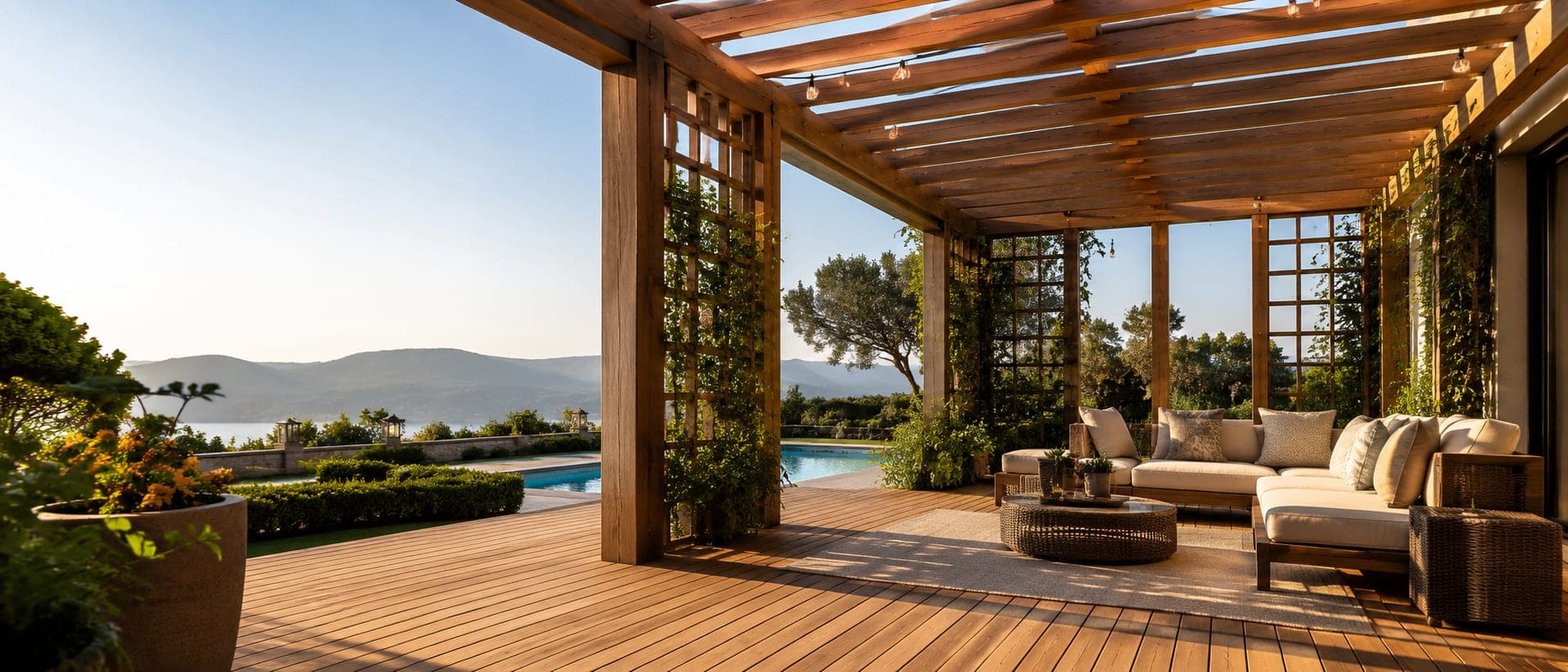 İzmir Ahşap Pergola — Teras ve Bahçe Gölgelik Sistemleri
