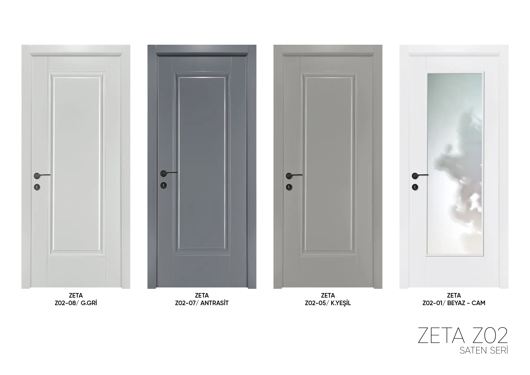 ZETA Z02 renk ve model seçenekleri — İzmir iç kapı